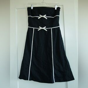Ann Taylor Chic Black Dress with Bows